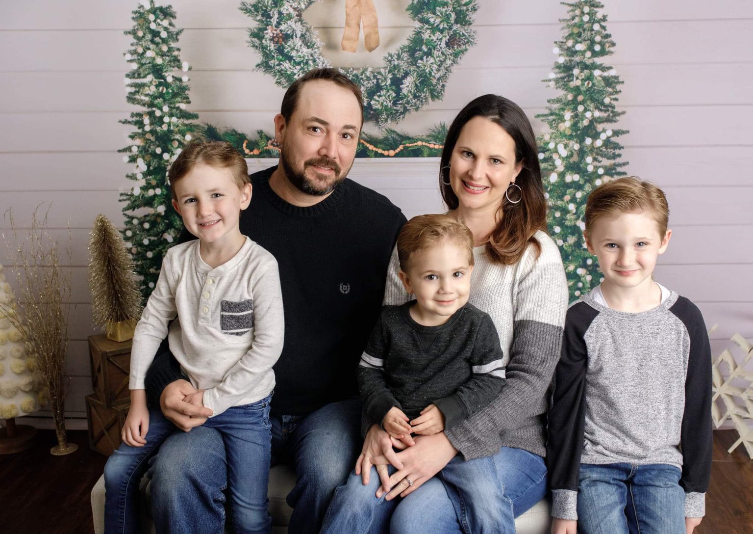 Ben Kiger with his wife and three sons