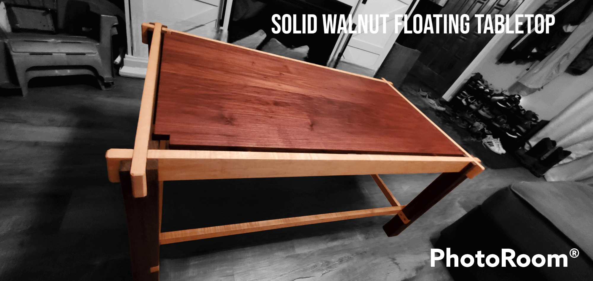 Black Walnut and Curly Maple Coffee Table