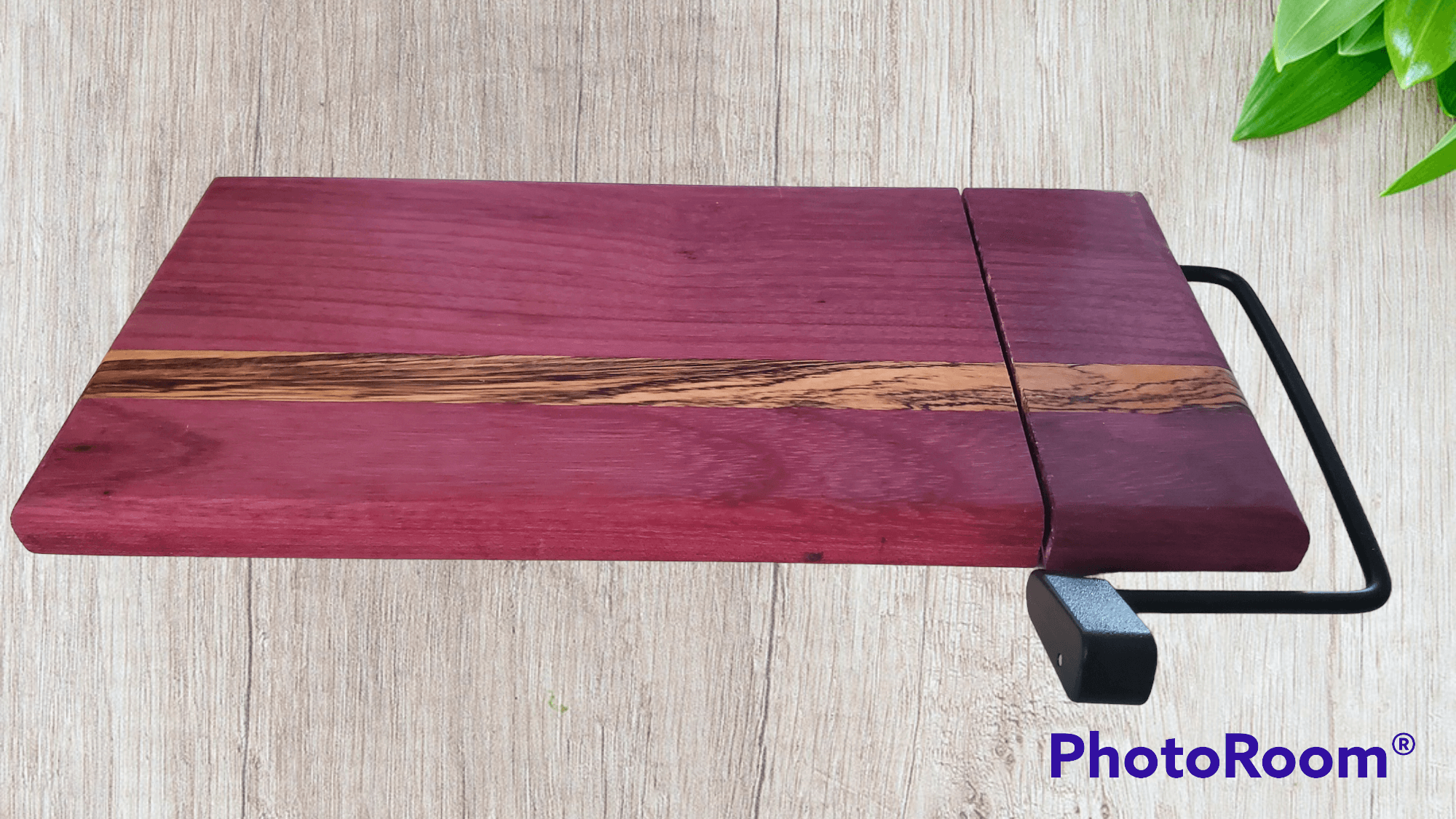 Purple Heart and Zebrawood Cheese Slicer